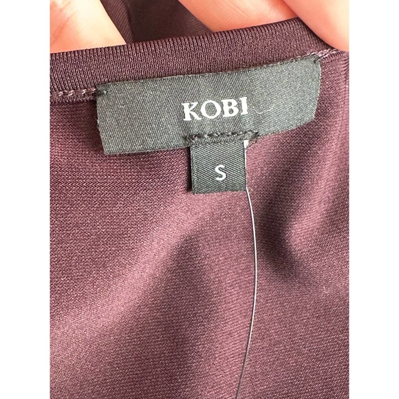 KOBI Aubergine/Black Miley Long Sleeve Blouse size Small - Picture 5 of 15